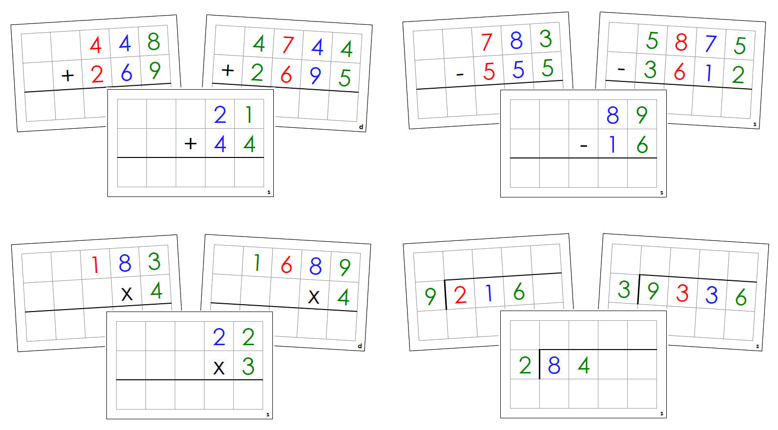 Printable Montessori Math Command Cards - Montessori Print Shop