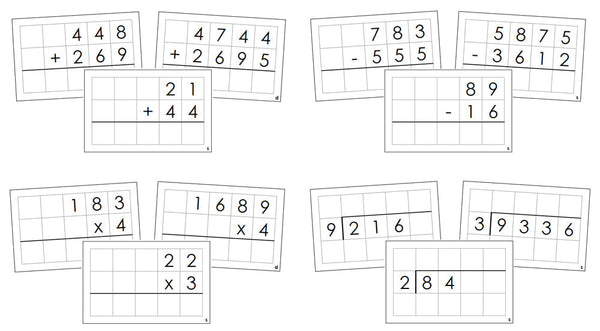 Math Operations Command Cards - Montessori Print Shop Digital Download