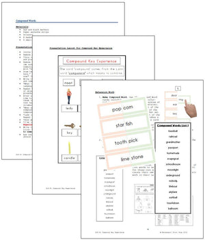 Compound Key Experience - elementary montessori language cards