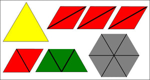 Montessori Constructive Triangles - Small Hexagonal Box - Montessori Print Shop