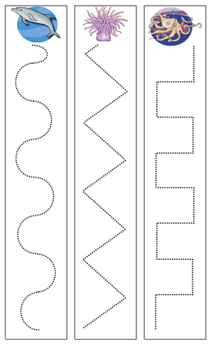 Coral Reef Cutting Work - Montessori Print Shop Preschool Scissor Practice