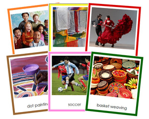 World Culture Cards Bundle (color borders) - Montessori Print Shop