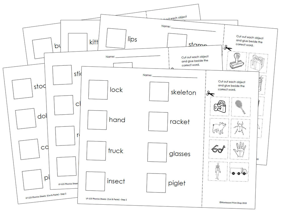 Phonetic Cut & Paste Step 2 - Montessori Print Shop