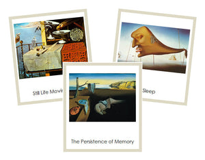 Salvador Dali Art Cards (borders) - montessori Print Shop