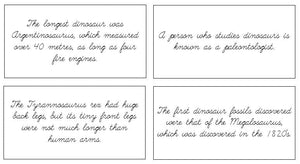 Dinosaur Fun Facts (cursive) - Montessori Print Shop Science Cards