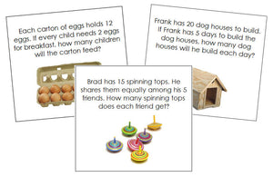 Division Word Problems - Montessori Print Shop