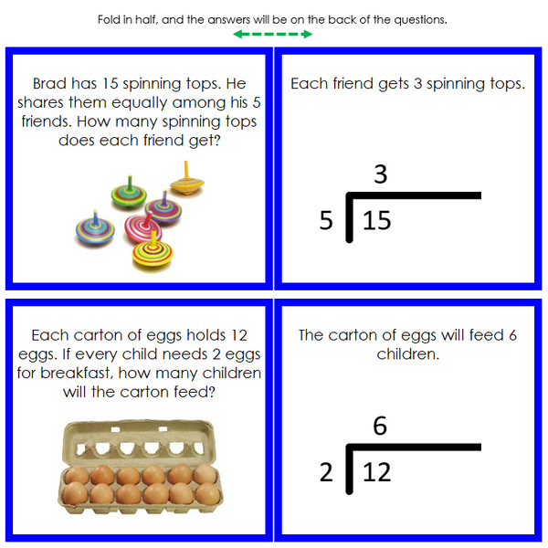 Division Word Problems (color-coded) - Montessori Print Shop Digital ...