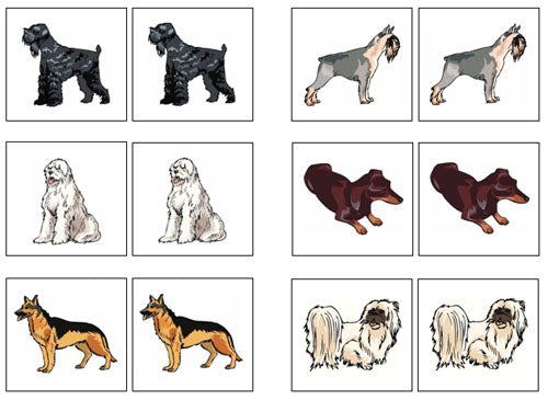 Dog Match-Up & Memory Game - Montessori Print Shop