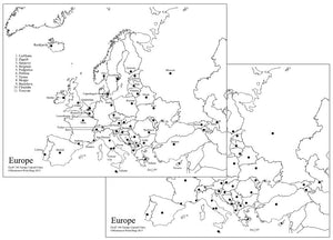 European Capital Cities Map - Montessori Print Shop geography materials