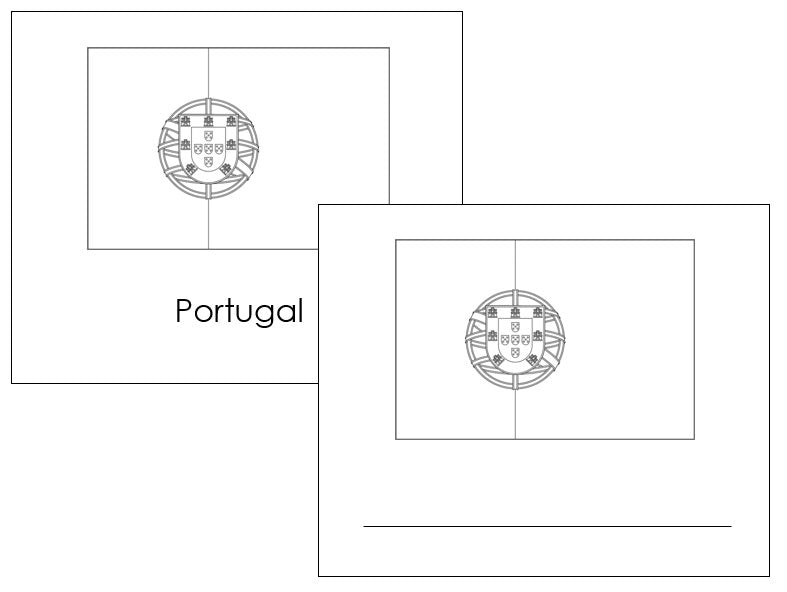 European Flags: Outlines - Montessori geography materials