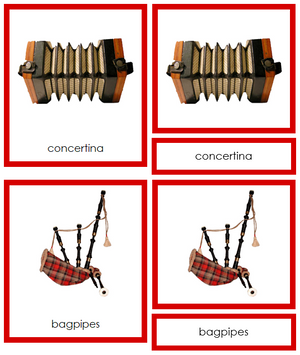 Musical Instruments of Europe 3-Part Cards - Montessori Print Shop continent study