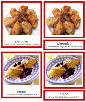 Foods of Europe 3-Part Cards - Montessori Print Shop continent study