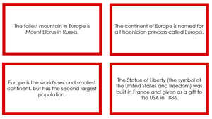 Fun Facts of Europe - Montessori Print Shop continent study