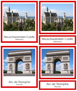 Landmarks of Europe 3-Part Cards - Montessori Print Shop continent study