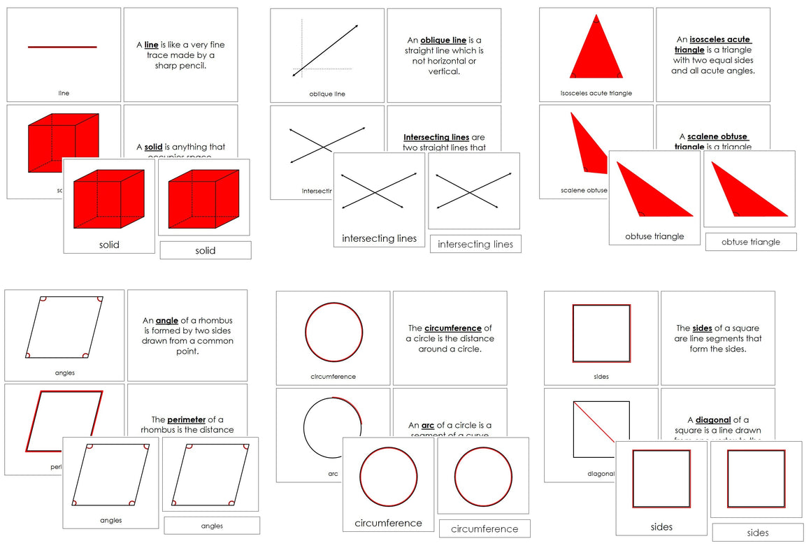 Elementary Montessori Geometry Bundle - Montessori Print Shop