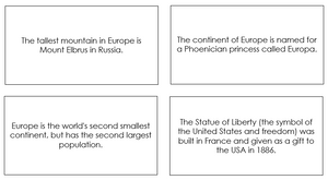 Printable Europe Fun Fact Cards - Montessori Print Shop