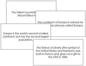 europe fun facts - Montessori geography
