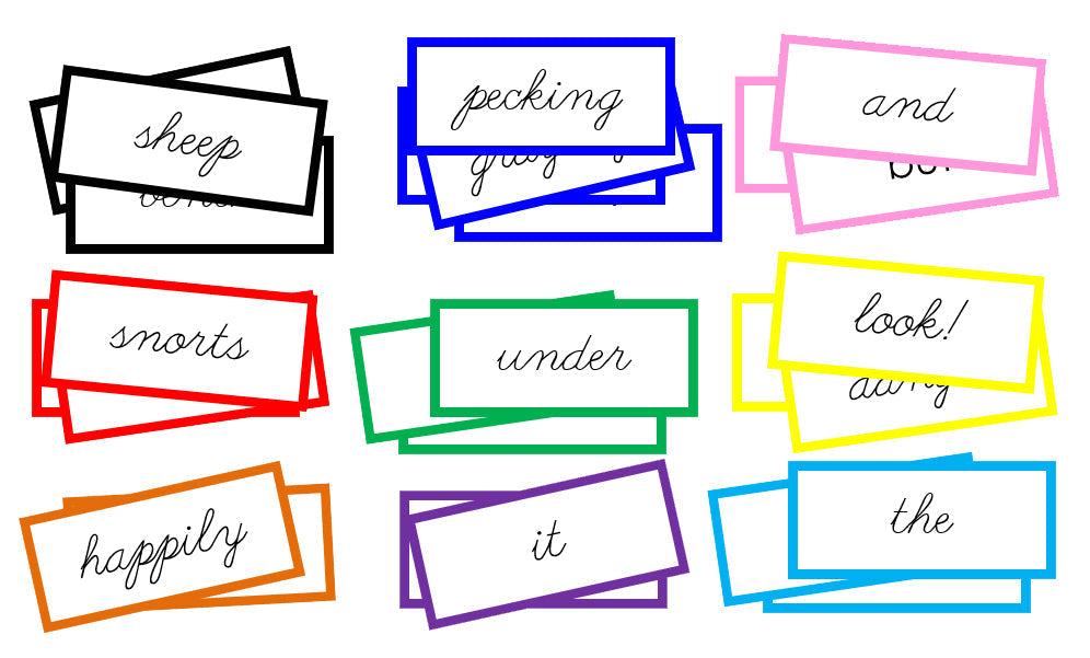 Farm Game Labels (color) in Cursive - Montessori Print Shop Digital ...