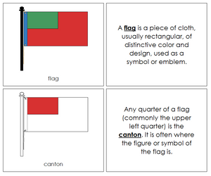 Parts of a Flag Nomenclature Book - Montessori Print Shop