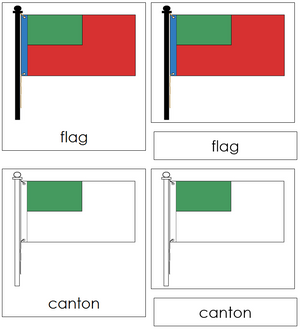 Flag Nomenclature 3-Part Cards - Montessori Print Shop