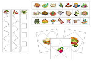 Food Cutting Work - Preschool Activity by Montessori Print Shop