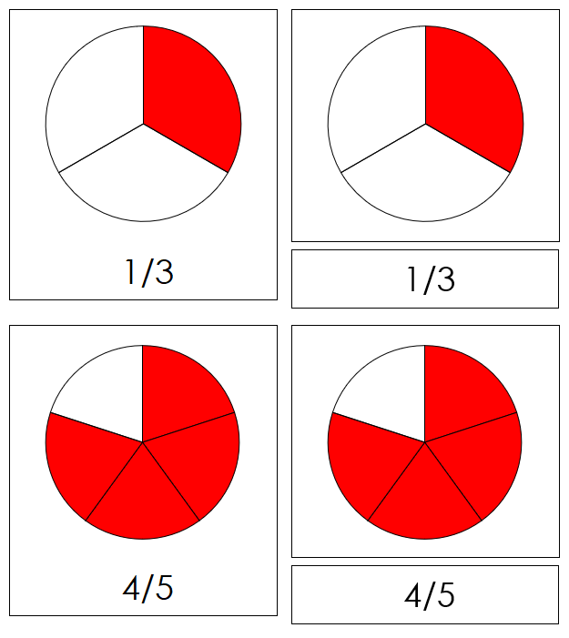 Fraction Cards - Montessori Print Shop