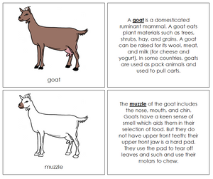 Parts of a Goat Nomenclature Book - Montessori Print Shop