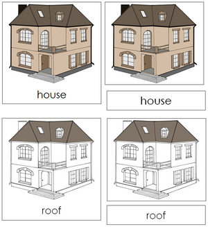 House Nomenclature 3-Part Cards - Montessori Print Shop