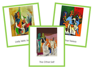 Maqbool Fida Husain Art Cards (borders) - Montessori Print Shop