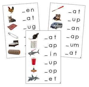 Step 1: Initial Sound Cards (photos) - Montessori Print Shop phonics program
