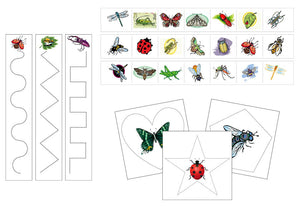 Insects Cutting Work - Preschool Activity by Montessori Print Shop