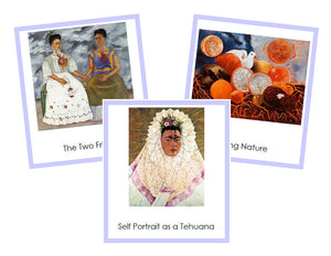 Frida Kahlo Art Cards (borders) - montessori art materials