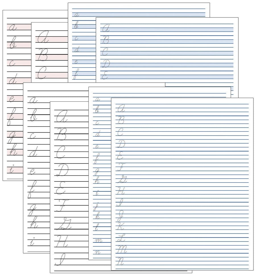 Letter Tracing Paper - Cursive - Montessori Print Shop