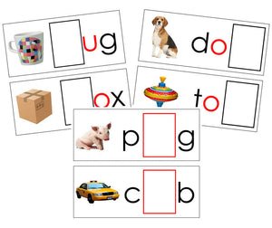 Printable Print Moveable Alphabet Sound Cards Bundle black/red - Montessori Print Shop