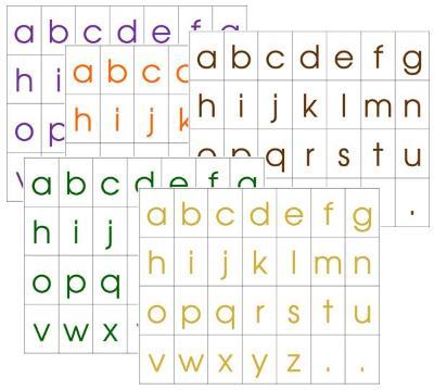 Alphabet Letters (print) Set 2 - Montessori Moveable Alphabet