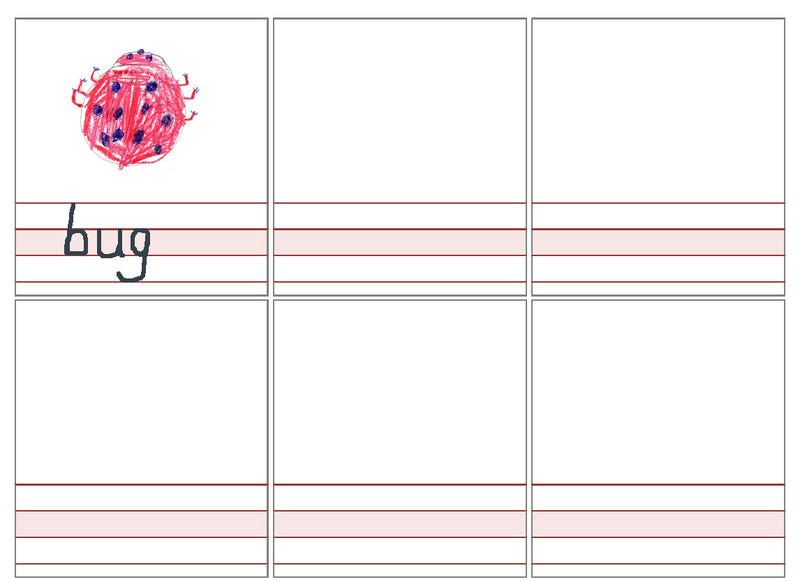 Montessori Moveable Alphabet Paper (Pink-Lined) - Montessori Print Shop