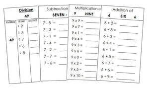 Printable Montessori Math Operations Booklets (random order) - Montessori Print Shop