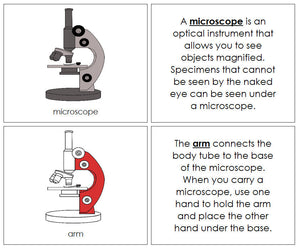 Microscope Nomenclature Book (red) - Montessori Print Shop