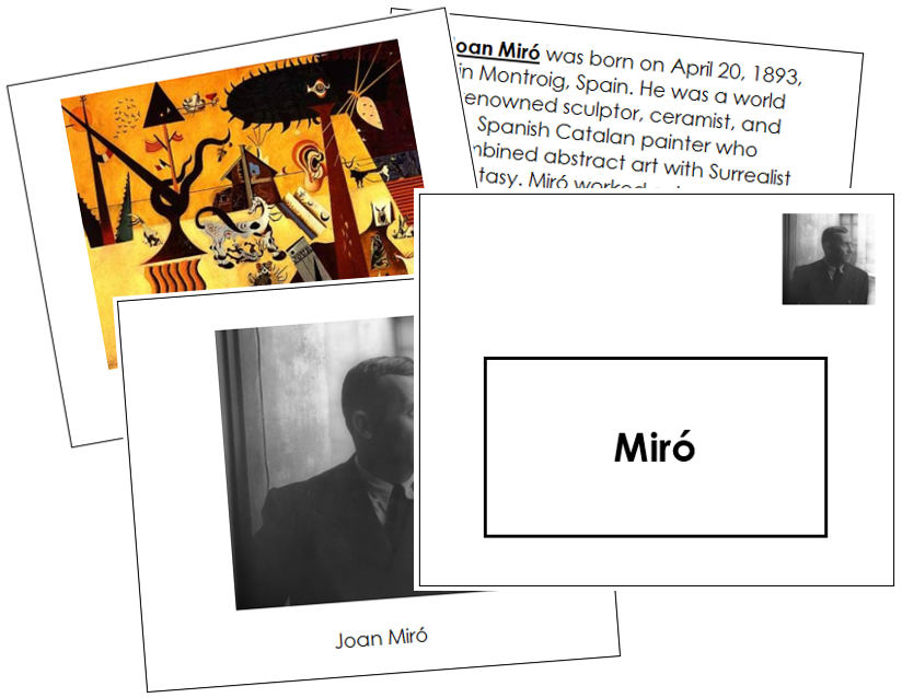 Joan Miro Art Book - montessori art materials