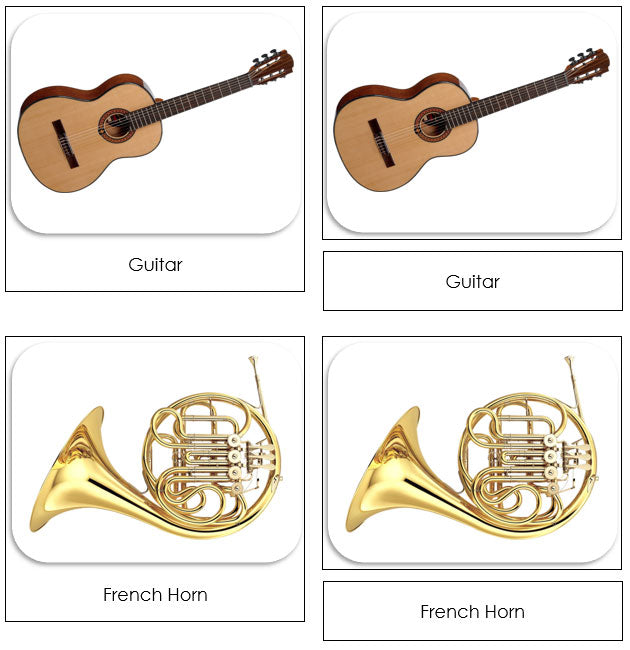 Musical Instruments Safari Toob Cards - Montessori Print Shop