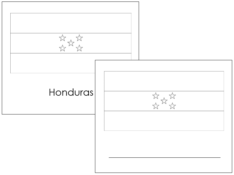 North American Flag Outlines - Montessori Print Shop