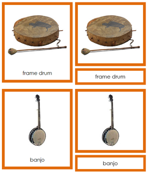 North American Musical Instruments (color-coded) - Montessori Print Shop