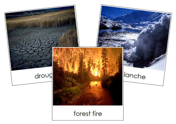 Natural Disasters Nomenclature Cards - Montessori Print Shop