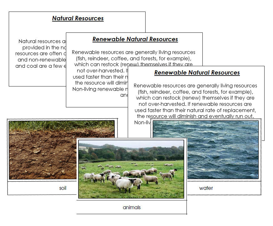 Natural Resources - Montessori Print Shop science materials