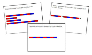 Number Rods Command Cards - Montessori Print Shop sensorial materials