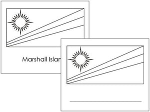 Oceanian Flags: Outlines - Montessori geography materials