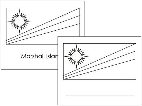Oceanian Flags: Outlines - Montessori geography materials