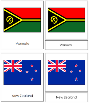 Oceanian Flags - Montessori Print Shop