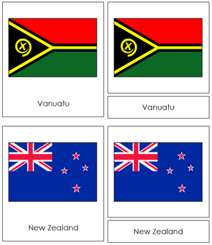 Oceanian Flags - Montessori Print Shop continent study