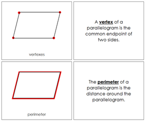 Study of a Parallelogram Geometry Book - Montessori Print Shop